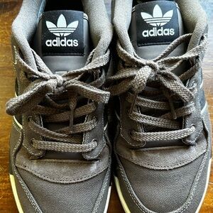 Adidas Gray Retro Sneakers with Suede Upper